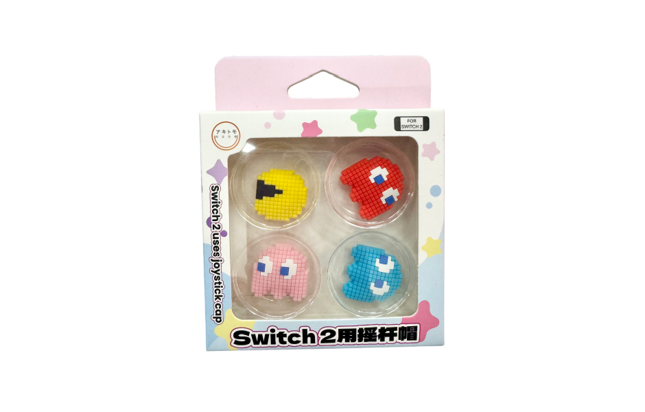 Akitomo Joy-Con Analog Cap 4 Pack - Pac-Man 4 Color